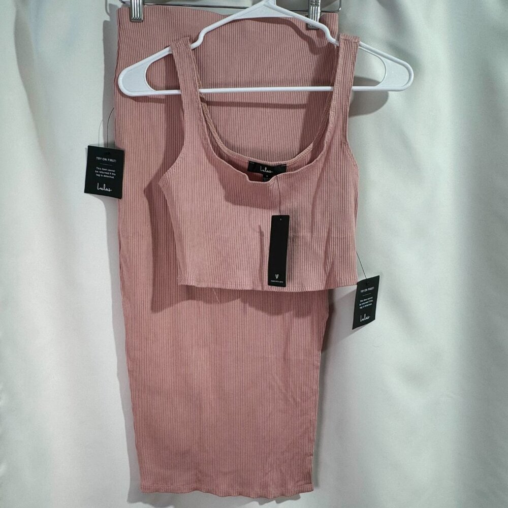Lulu's Pink Ribbed Midi Dress - Picture 9 of 10
